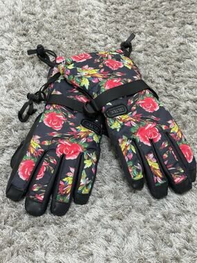 Celtek Women’s Floral Snowboard Ski Gloves Winter Insulated Size XS